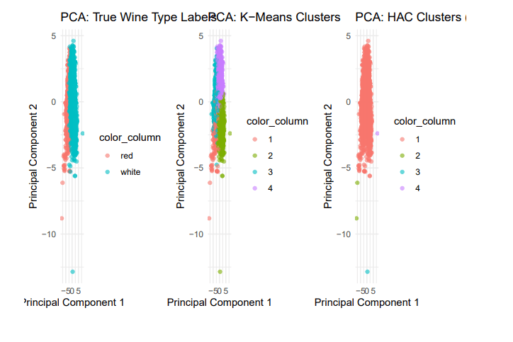 PCA visualization showing data distribution in reduced dimensional space